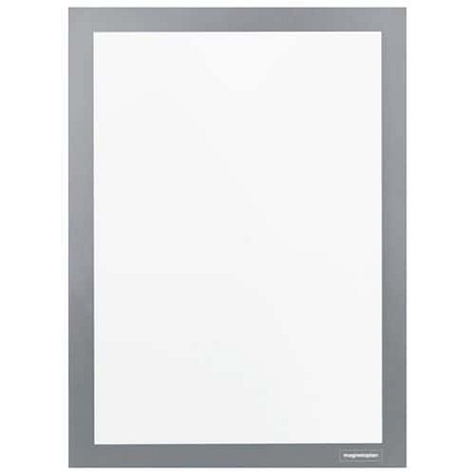 Informační rámečky Magnetoplan Magnetofix A4, magnetické, samolepicí, šedé