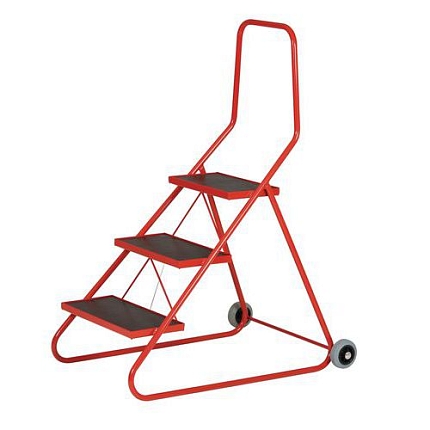 Pojízdné ocelové schůdky s plošinou, 3 stupně