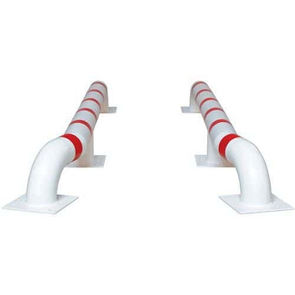 Vodící práh pro nákladní automobily Crash Stop, červená/bílá, výška 31,5 cm