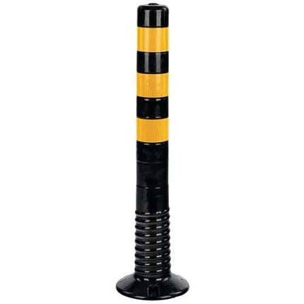 Plastový zahrazovací sloupek Crash Stop, černá, výška 75 cm