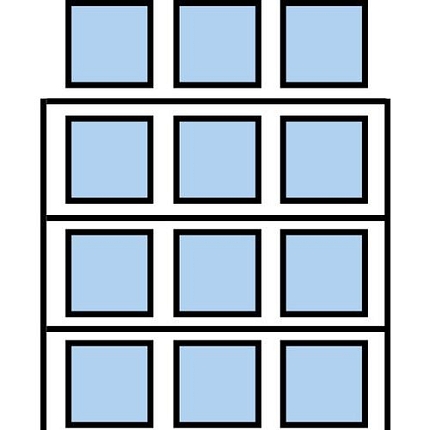 Paletový regál Cell, základní, 399,6 x 270 x 90 cm, 9 000 kg, 3 patra, modrý