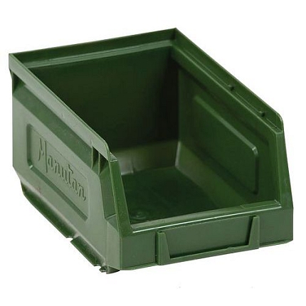 Plastový box Manutan Expert  8,3 x 10,3 x 16,5 cm, zelený