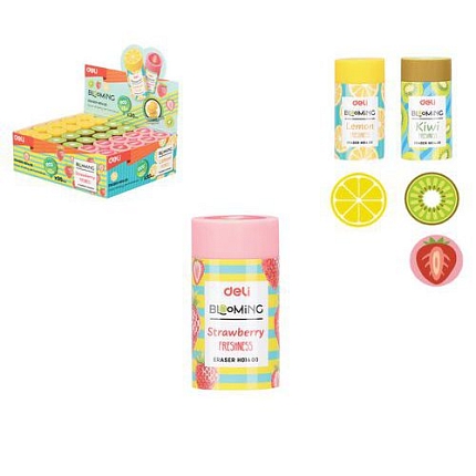 Guma mazací DELI BLOOMING, mix, 30ks