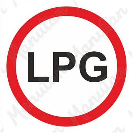 LPG, samolepka 210 x 210 x 0,1 mm