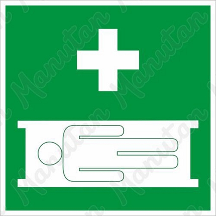 Zdravotnická nosítka, plast 150 x 150 x 1,1 mm, fotoluminiscenční
