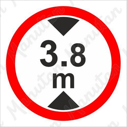 Maximální výška vozidla, plast 210 x 210 x 0,5 mm