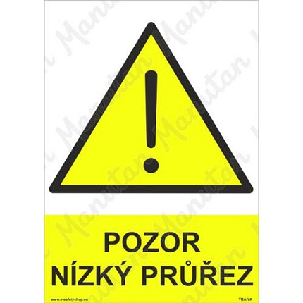 Pozor nízký průřez, plast 148 x 210 x 2 mm A5