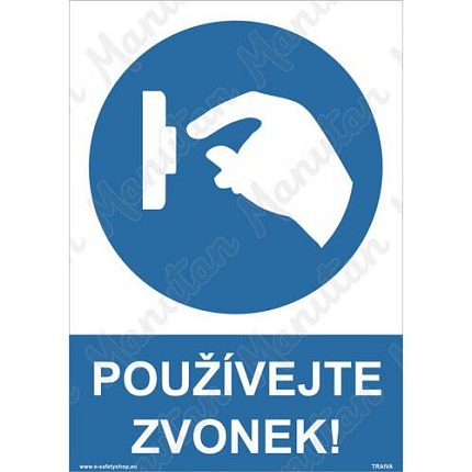 Používejte zvonek, plast 210 x 297 x 0,5 mm A4