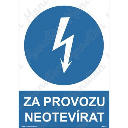 Za provozu neotvírat, plast 210 x 297 x 0,5 mm A4