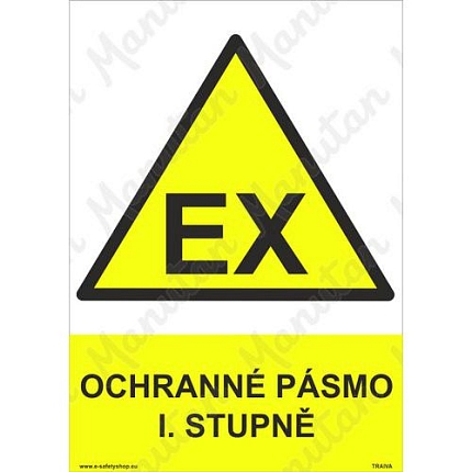 Ochranné pásmo 1. stupně, plast 210 x 297 x 0,5 mm A4