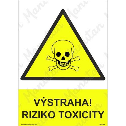 Výstraha riziko toxicity, samolepka 210 x 297 x 0,1 mm A4