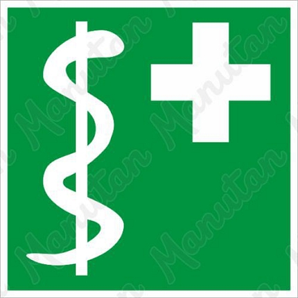 Zdravotník, plast 150 x 150 x 1,1 mm, fotoluminiscenční