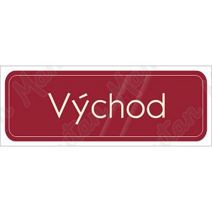 Východ, samolepka 200 x 70 x 0,1 mm, modrá