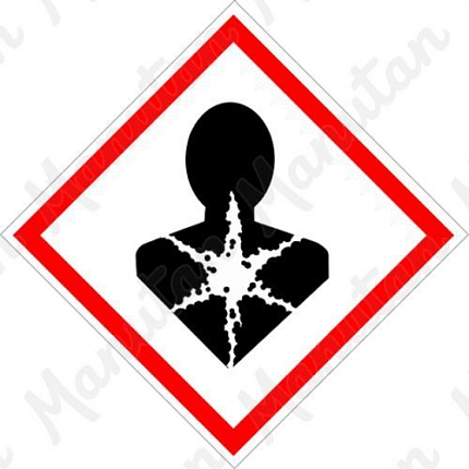 Nebezpečné pro zdraví č.08, samolepka 26 x 26 x 0,1 mm