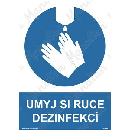Umyj si ruce dezinfekcí, plast 148 x 210 x 0,5 mm A5