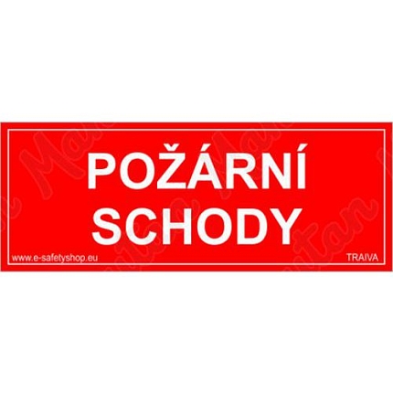 Požární schody, samolepka 210 x 80 x 0,1 mm