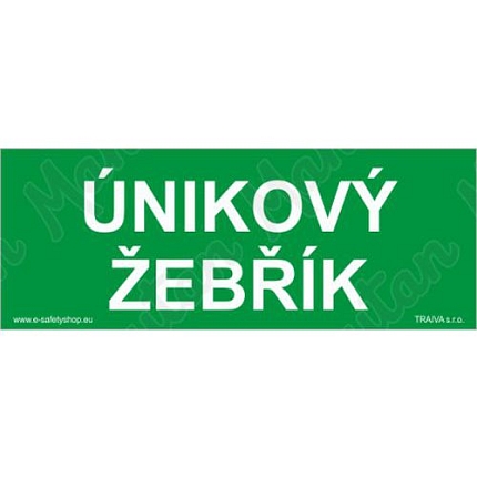 Únikový žebřík, samolepka 210 x 80 x 0,1 mm