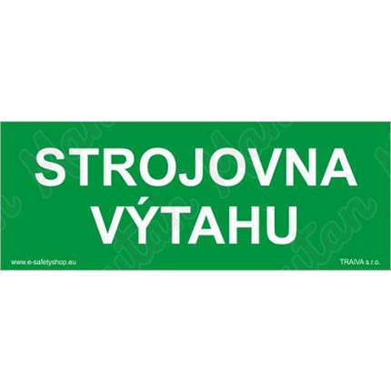 Strojovna výtahu, plast 210 x 80 x 0,5 mm