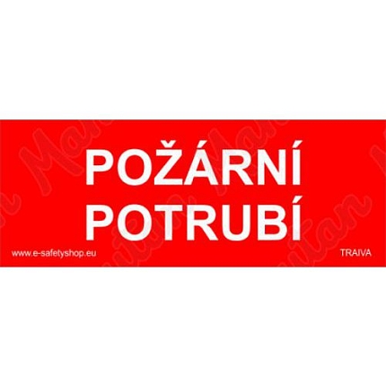 Požární potrubí, samolepka 210 x 80 x 0,1 mm