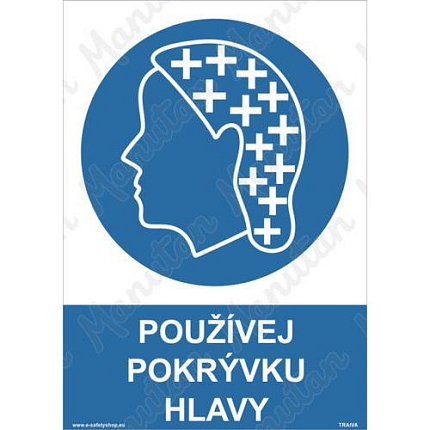 Používej pokrývku hlavy, plast 148 x 210 x 0,5 mm A5