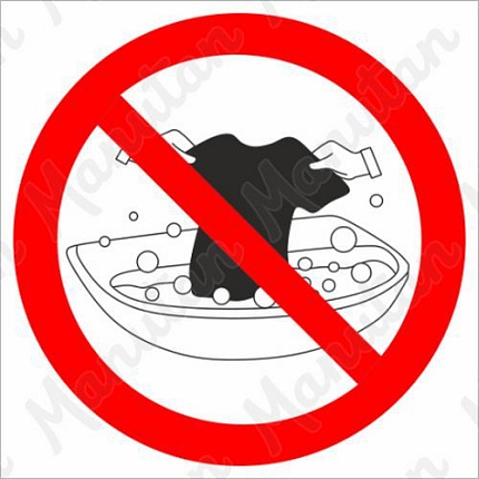 Zákaz praní prádla, plast 92 x 92 x 0,5 mm