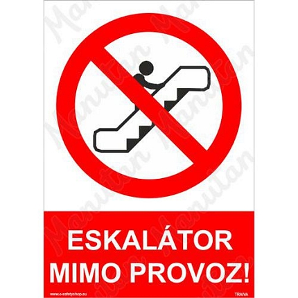 Eskalátor mimo provoz, plast 210 x 297 x 0,5 mm A4