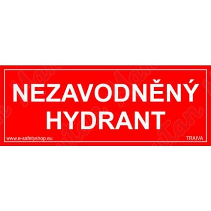 Nazavodněný hydrant, samolepka 210 x 80 x 0,1 mm