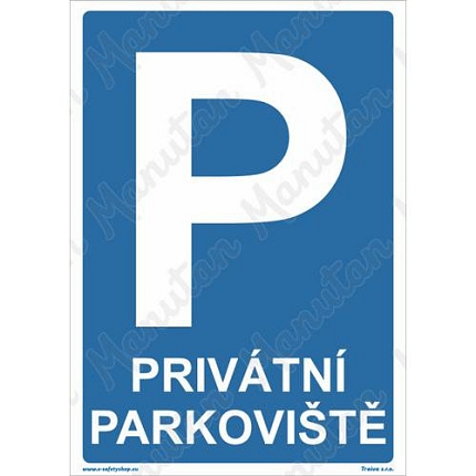 Privátní parkoviště, plast 210 x 297 x 2 mm A4