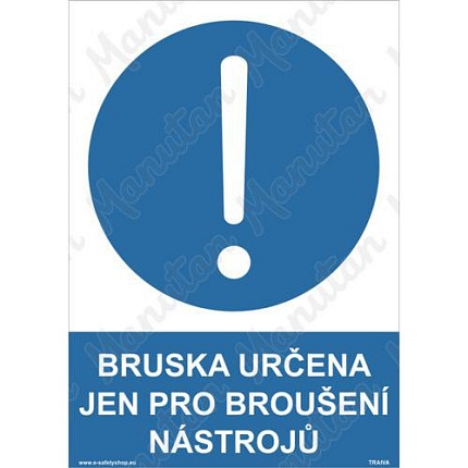 Bruska určena jen pro broušení nástrojů, plast 210 x 297 x 2 mm A4
