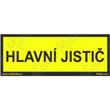Hlavní jistič, plast 210 x 80 x 0,5 mm