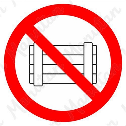 Neodkládat neskladovat, samolepka 92 x 92 x 0,1 mm