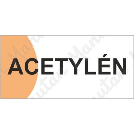 Acetylén, samolepka 190 x 90 x 0,1 mm