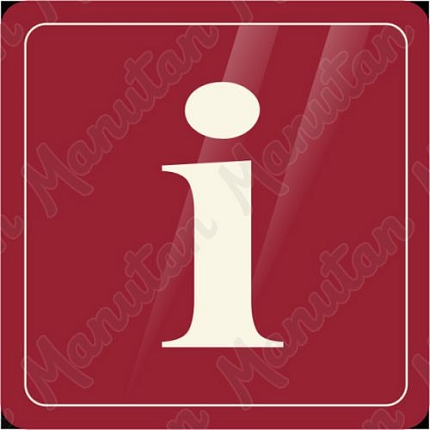 Informace, samolepka 90 x 90 x 0,1 mm, červená