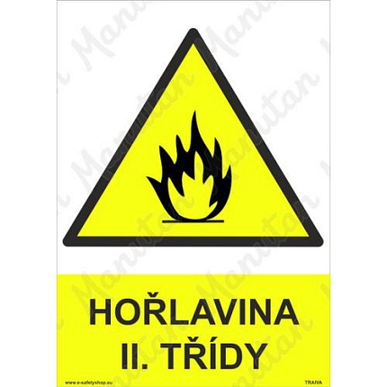 Hořlaviny ll. třídy, plast 210 x 297 x 0,5 mm A4