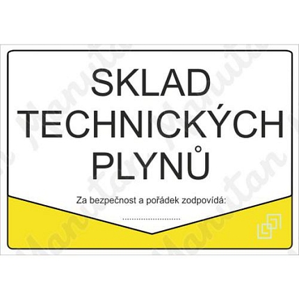 Sklad technických plynů, plast 297 x 210 x 0,5 mm A4