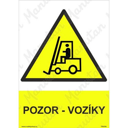 Pozor vozíky, plast 297 x 420 x 2 mm A3