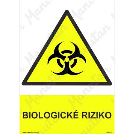 Biologické riziko, plast 210 x 297 x 0,5 mm A4