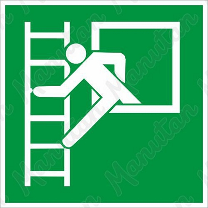 Nouzové okno, samolepka 150 x 150 x 0,1 mm