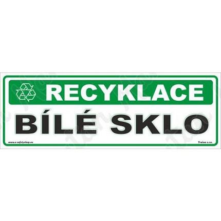 Recyklace bílé sklo, samolepka 290 x 100 x 0,1 mm
