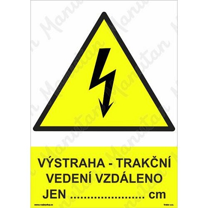 Výstraha vstupovat na trať životu nebezpečno, plast 297 x 420 x 0,5 mm A3