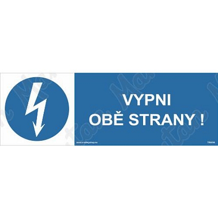 Vypni obě strany, plast 150 x 50 x 0,5 mm