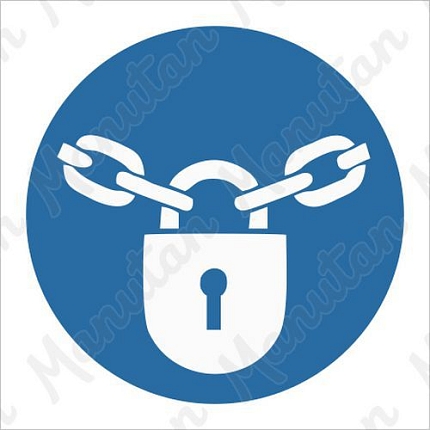 Ponechat uzamčené, samolepka 150 x 150 x 0,1 mm