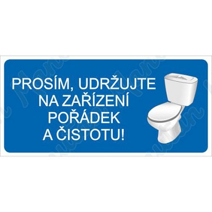 Udržujte na zařízení pořádek a čistotu, plast 190 x 90 x 0,5 mm