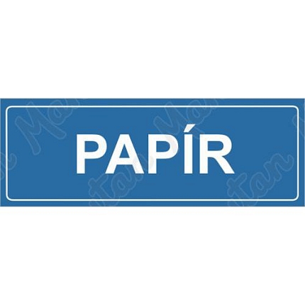 Recyklace papír, plast 290 x 100 x 0,5 mm