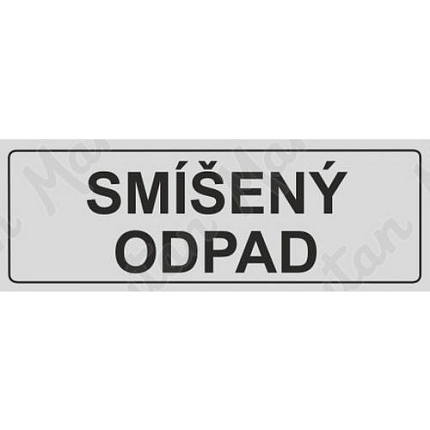 Recyklace smíšený odpad, samolepka 290 x 100 x 0,1 mm