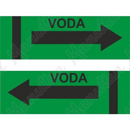 Voda, samolepka 65 x 31 x 0,1 mm vlevo