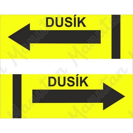 Dusík, samolepka 200 x 97 x 0,1 mm vlevo