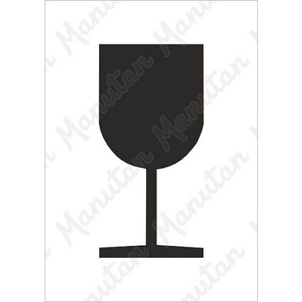 Křehké, samolepka 74 x 105 x 0,1 mm