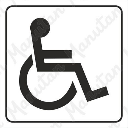 WC invalida, samolepka 80 x 80 x 0,1 mm, inverzní