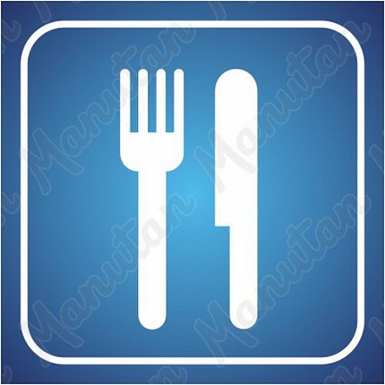 Restaurace, samolepka 95 x 95 x 0,1 mm, 2 ks